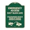 Signmission Emergency Access Don't Block Gate Unauthorized Vehicles Towed at Vehicle Owners Expe, G-1824-24112 A-DES-G-1824-24112 - alternate 1